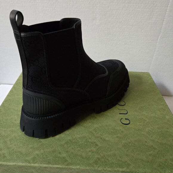 NIB Gucci Novo GG canvas slip on boots G 12 US 13 - Picture 6 of 9